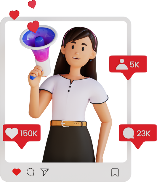 Girl as social media influencer